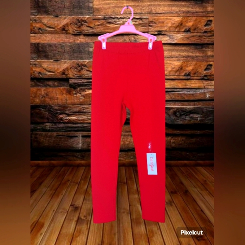 Cat & Jack M 8 Red girl warm Leggins. A-B01